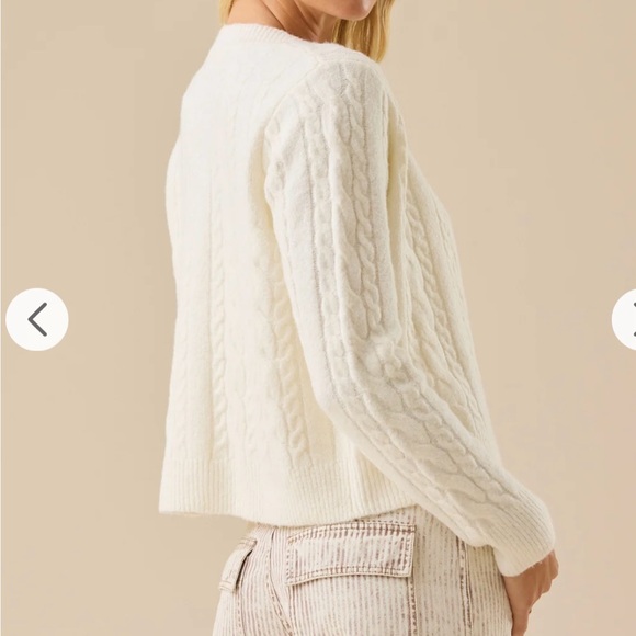 Altar'd State Ivory Cable Knit Cardigan - Picture 5 of 9